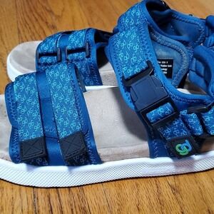 Gravity Defyer Verso Cloud Mens Cafe Sport Sandals Blue Hook Loop Size 9